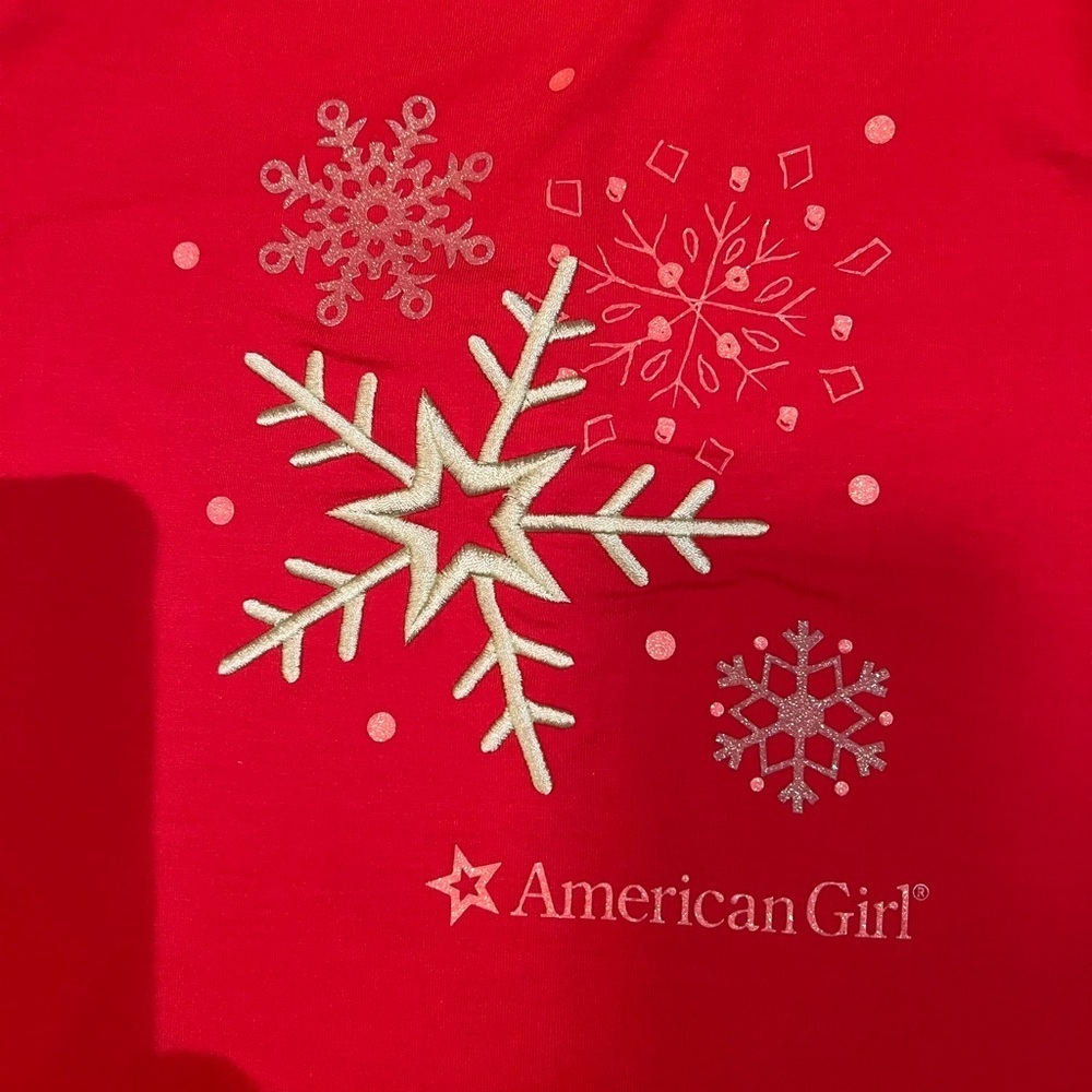 American Girl Red Long Sleeve Snowflake Tee Shirt
Size M (10-12) - Picture 6 of 6